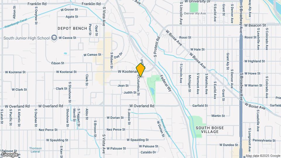 1238 S Columbus St Map and Location Details