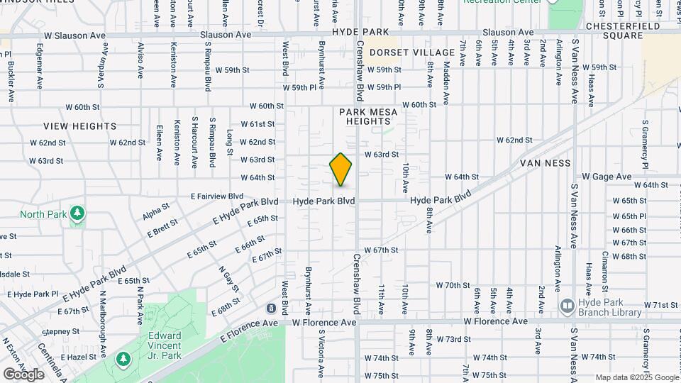 6422 S Victoria Ave Map and Location Details