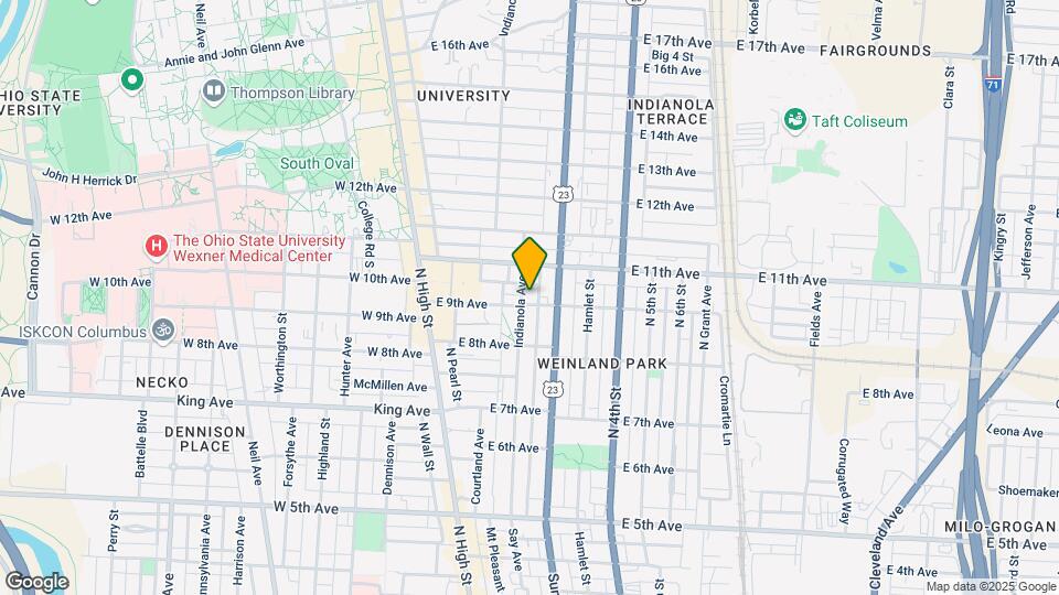 1512 Indianola Ave Map and Location Details