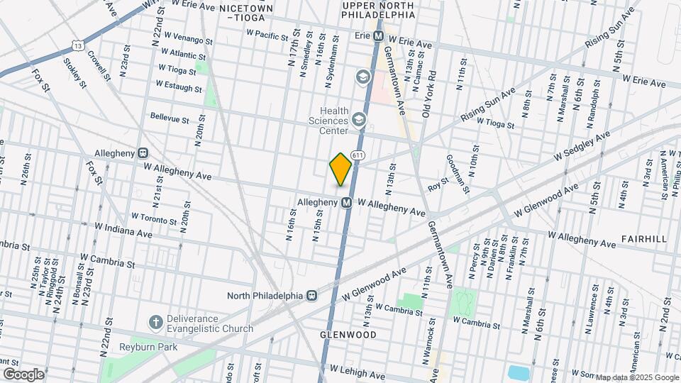 1413 W Allegheny Ave Map and Location Details