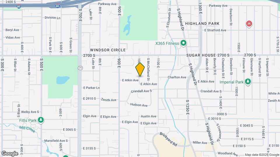 2803 S 1000 E Mapa y Detalles de la Ubicación