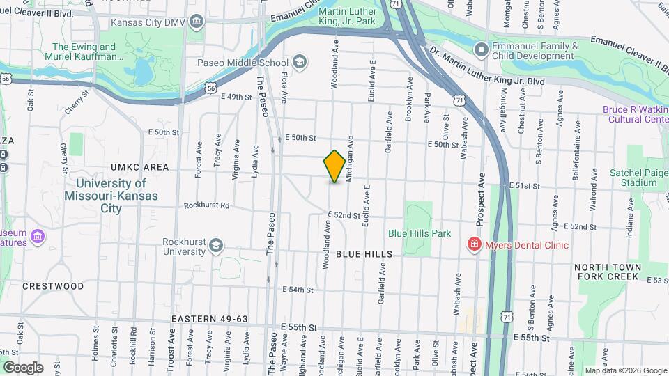 5115 Woodland Ave Map and Location Details