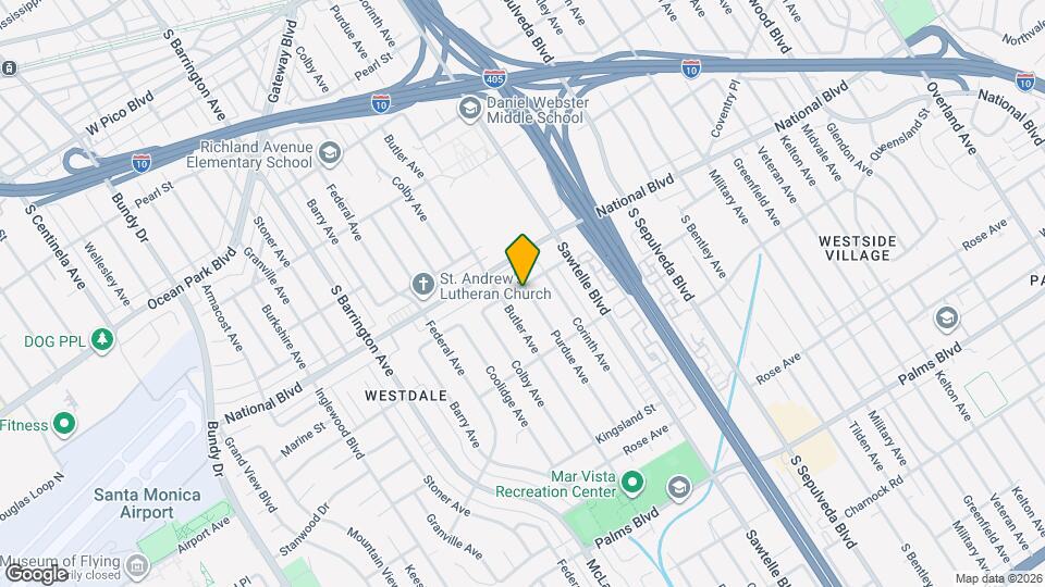 3101 Purdue Ave Map and Location Details