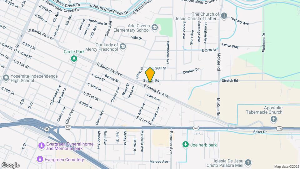 1521 E Santa Fe Dr Map and Location Details