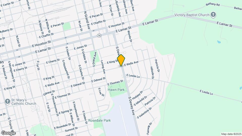 704 S Dewey Ave Map and Location Details