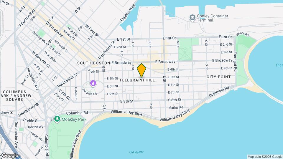 545 E 5th St Map and Location Details