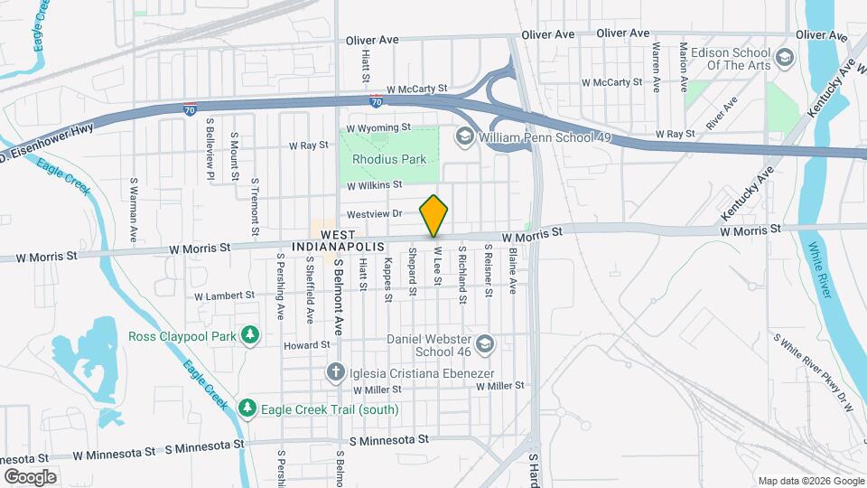 1801 W Morris St Map and Location Details