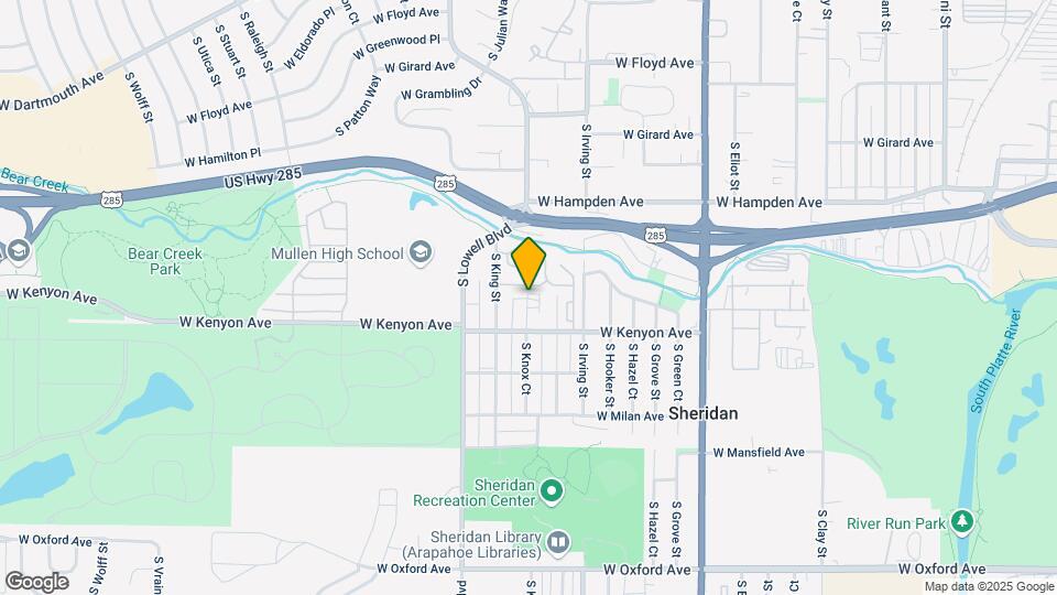3600 S Knox Ct Map and Location Details