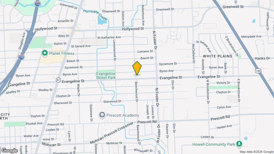 4605 Evangeline St Map and Location Details