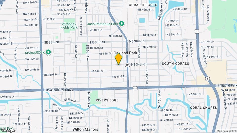 1056 NE 34th Ct Map and Location Details