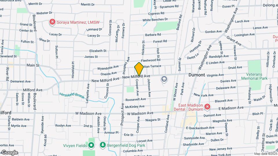 215 New Milford Ave Map and Location Details