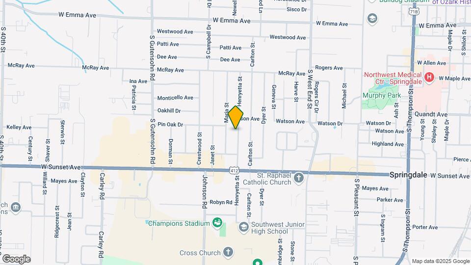708 Henryetta St Map and Location Details