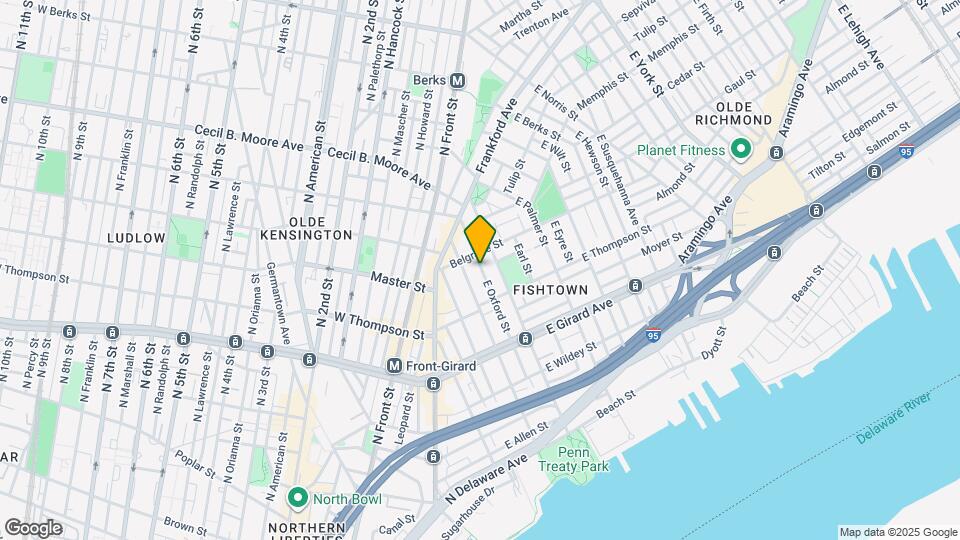 1340 E Oxford St Map and Location Details