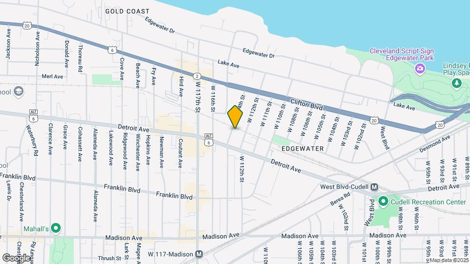 1361 W 114th St Map and Location Details