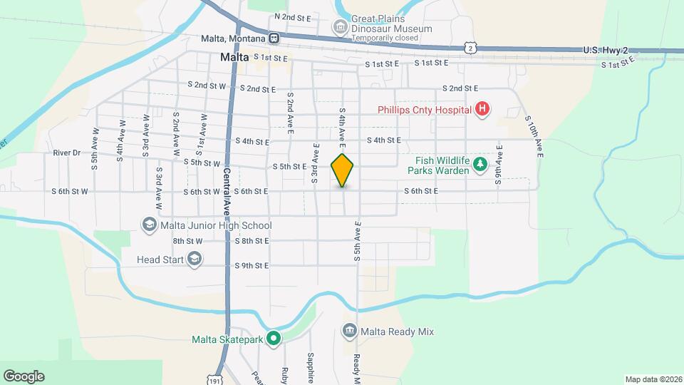 408 S 6th St E Mapa y Detalles de la Ubicación