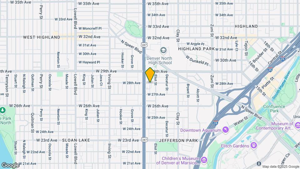 2918 W 28th Ave Map and Location Details