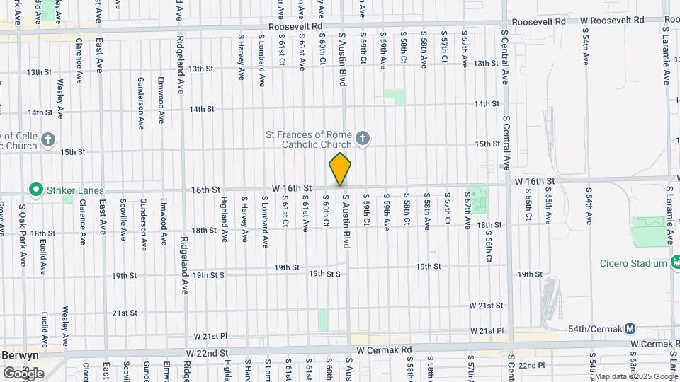 1600 S Austin Blvd Mapa y Detalles de la Ubicación
