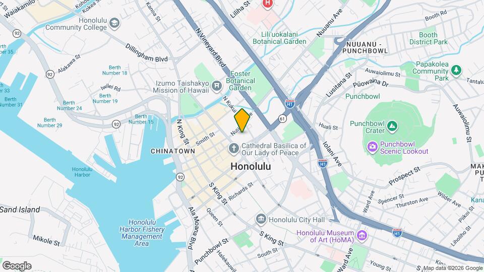 50 S Beretania St. Map and Location Details