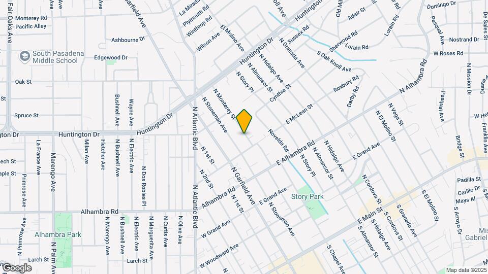 821 N Monterey St Mapa y Detalles de la Ubicación