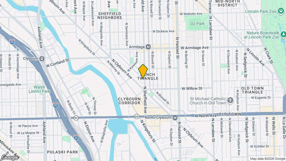 1822 N Sheffield Ave Map and Location Details