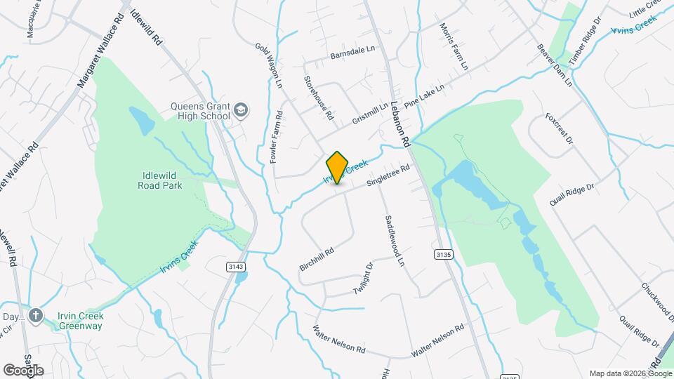 3917 Singletree Rd Map and Location Details