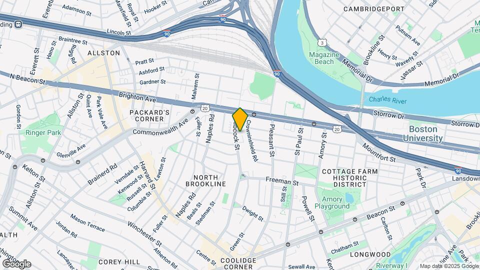 209 Babcock St, Unit 3B Map and Location Details