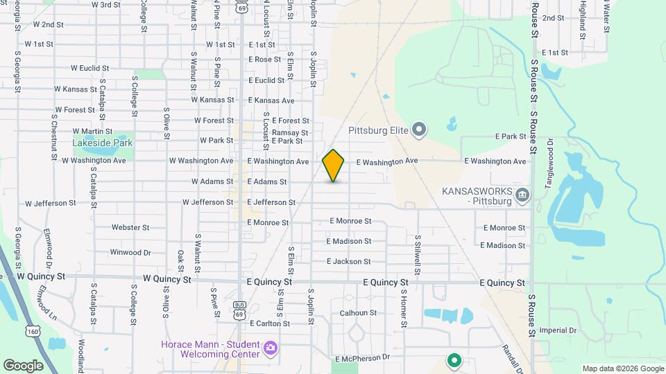 410 E Adams St Map and Location Details