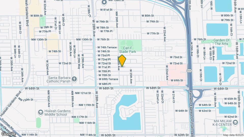 2574 W 71st Pl Map and Location Details