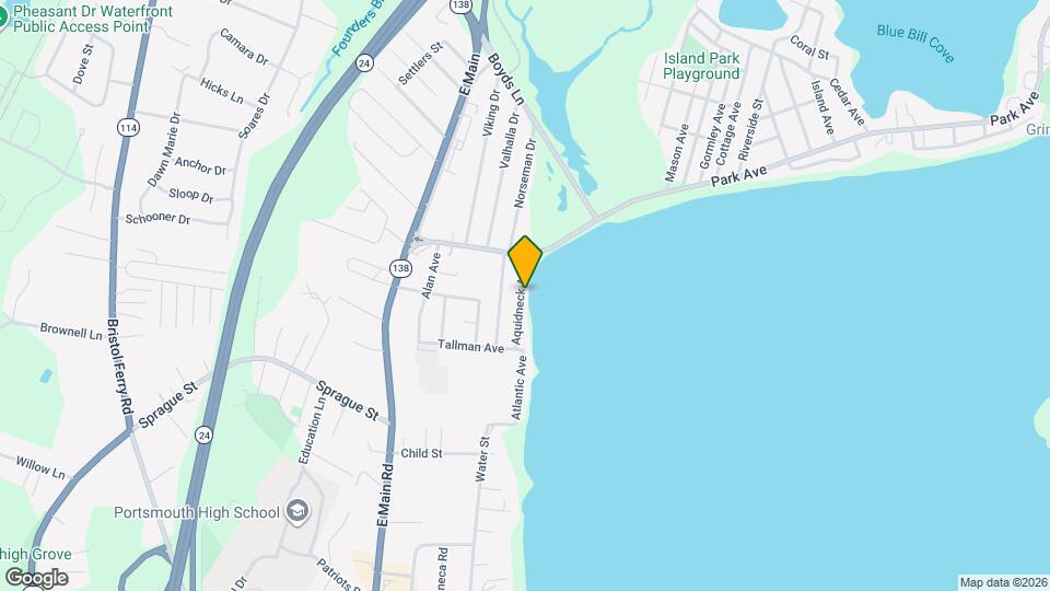 38 Aquidneck Ave Mapa y Detalles de la Ubicación
