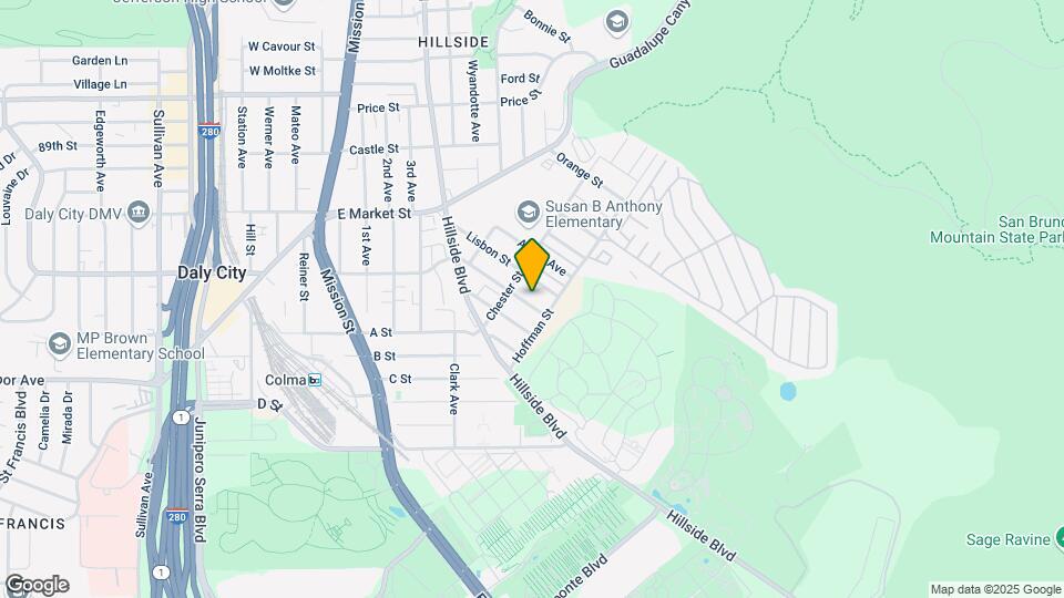 655 Sylvan St Map and Location Details