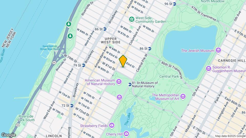 62 W 82nd St Map and Location Details