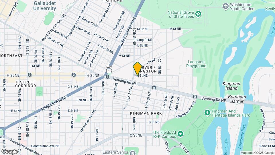 1709 H ST NE Map and Location Details