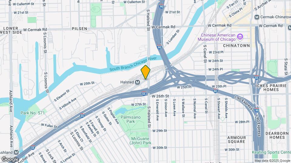 2500 S Halsted St Map and Location Details