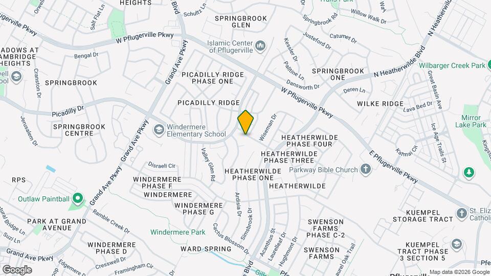 801 Black Isle Dr Map and Location Details