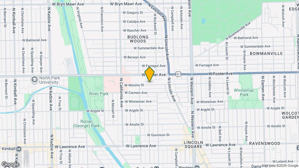 2602 W Winona St Map and Location Details