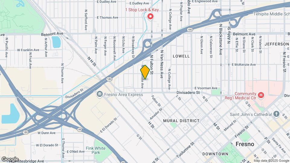 140 N Yosemite Ave Map and Location Details