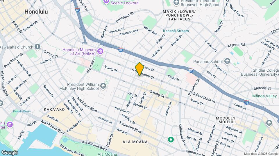 1216 Young St Mapa y Detalles de la Ubicación