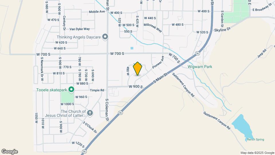 854 Pioneer Ave Map and Location Details