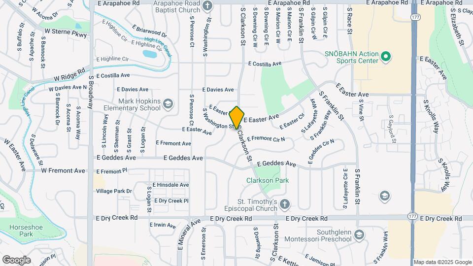 7173 S Clarkson St, Unit Main Map and Location Details
