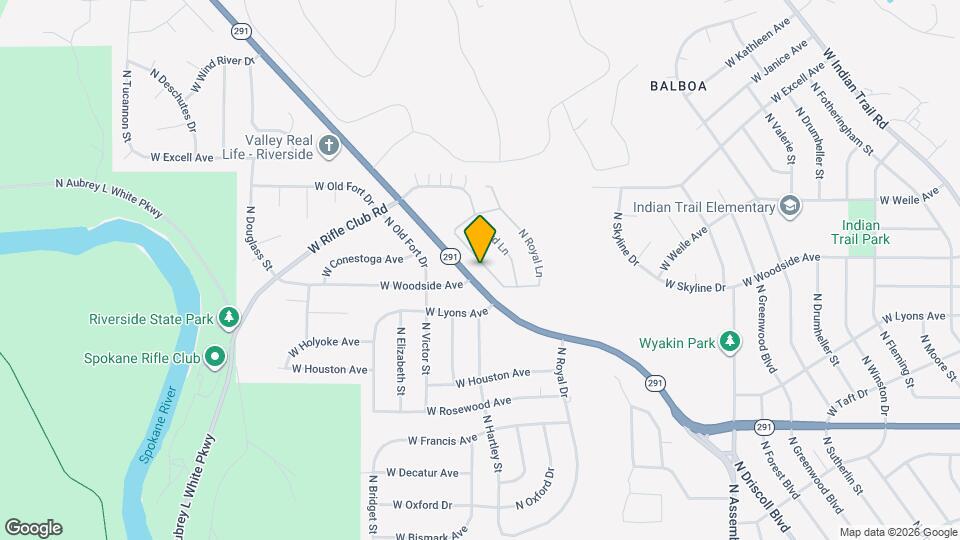 6821 N Cambridge Ln Map and Location Details