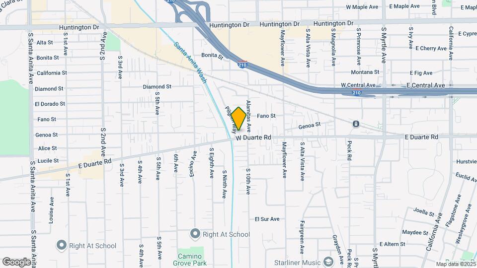641-645 Duarte Rd Map and Location Details