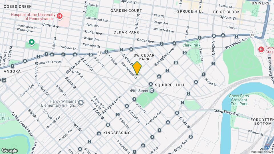 933 S St Bernard St Map and Location Details