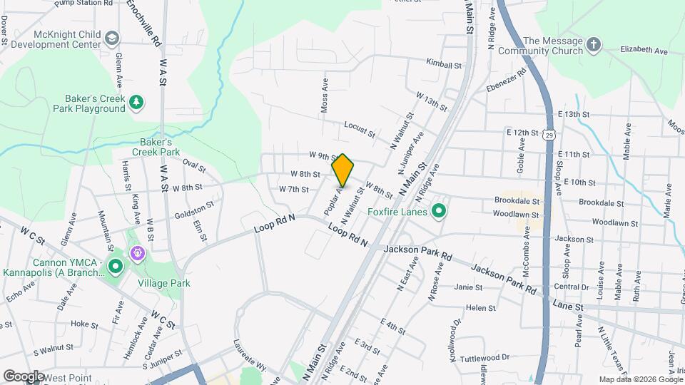 616 Poplar Ave Map and Location Details