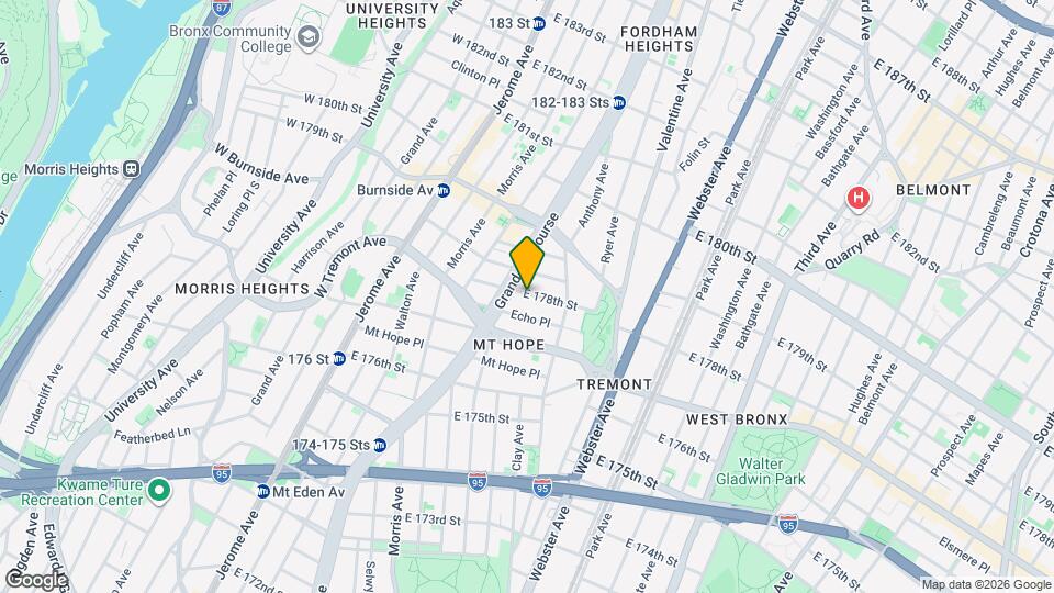 214 E 178th St Map and Location Details