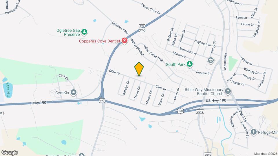 1908 Cline Dr Mapa y Detalles de la Ubicación