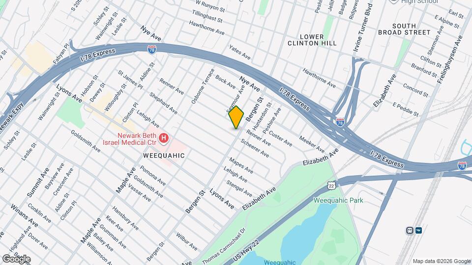 971 Bergen St, Unit 4 Map and Location Details