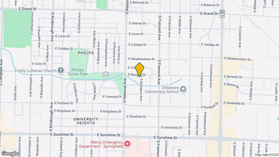 1409 S Kickapoo Ave Map and Location Details