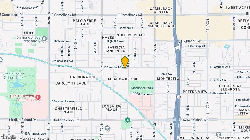 1345 E Campbell Ave Mapa y Detalles de la Ubicación