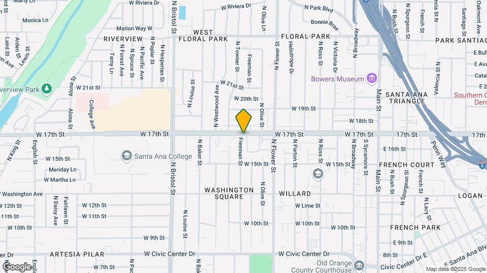 1046 W 17th St Map and Location Details