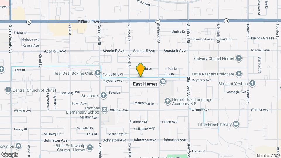 41344 Mayberry Ave Map and Location Details